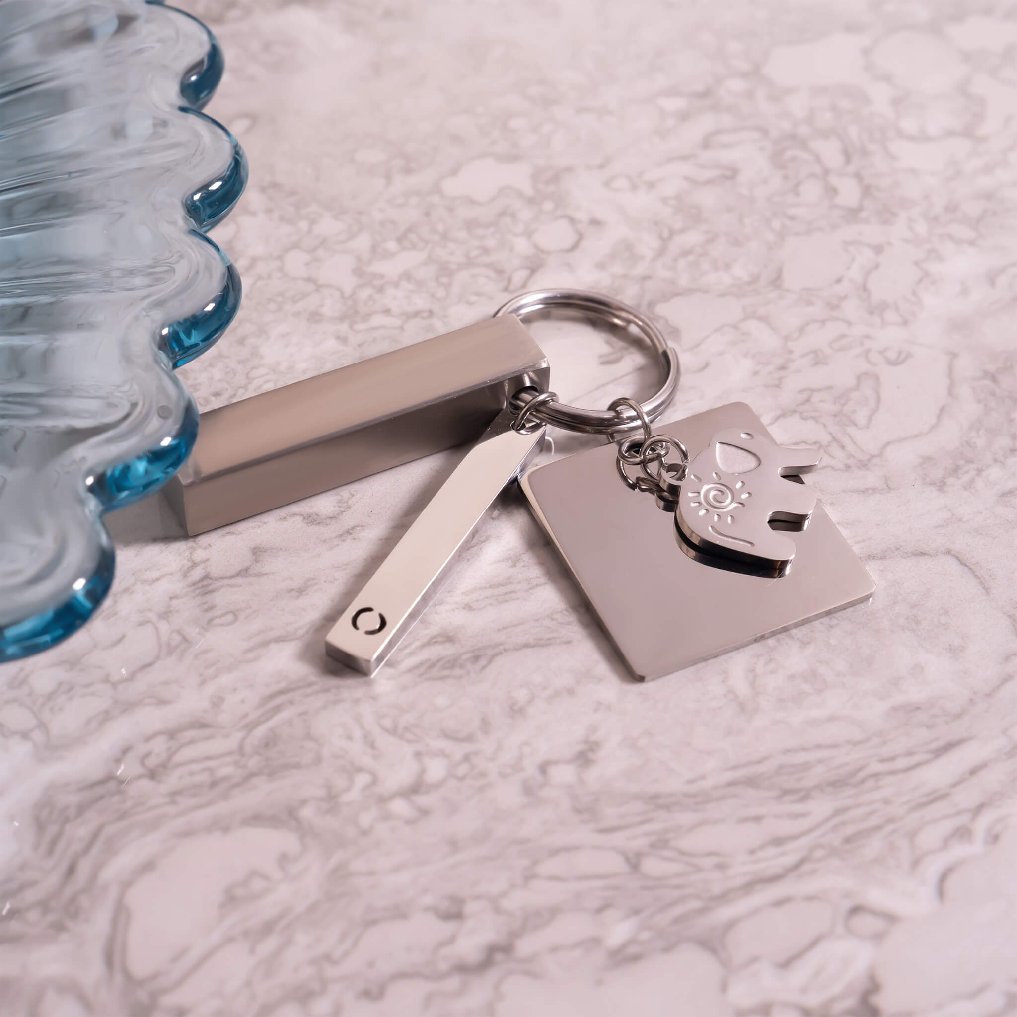 Stainless Steel Cutout Initial Pendant
