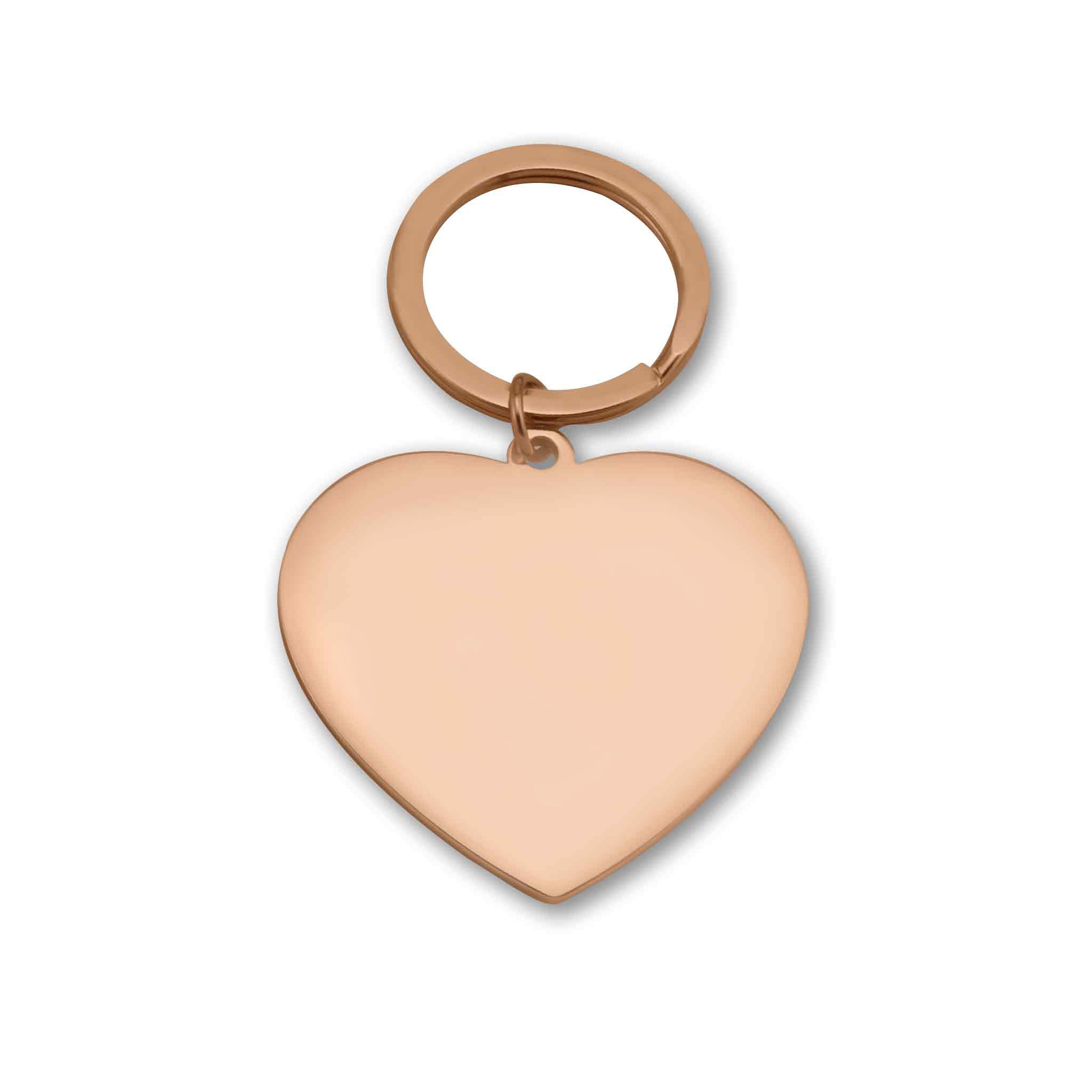 Engravable Heart Stainless Steel Keychain