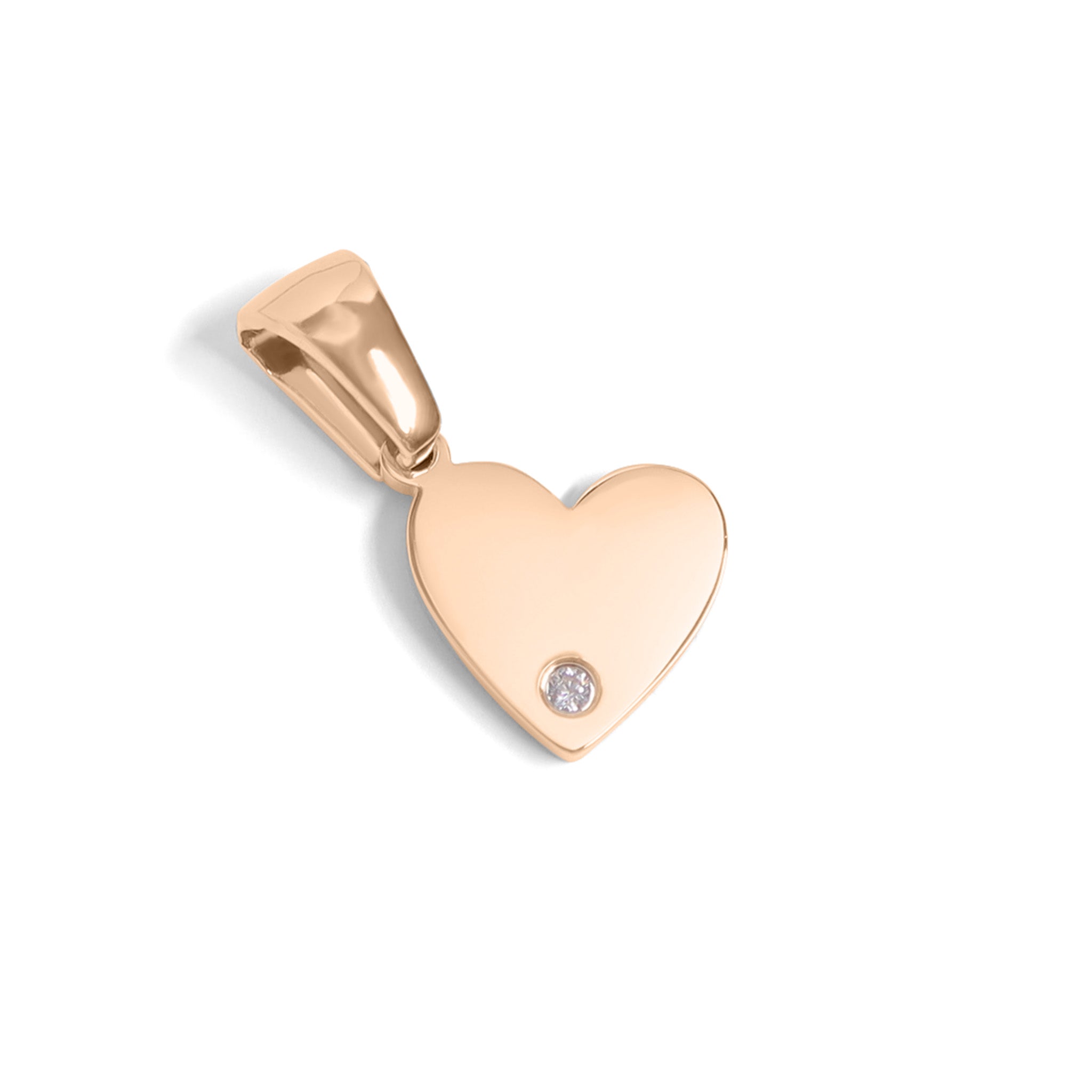 18K Gold Heart Charm – Durable Stainless Steel Pendant With CZ Accent Sparkle