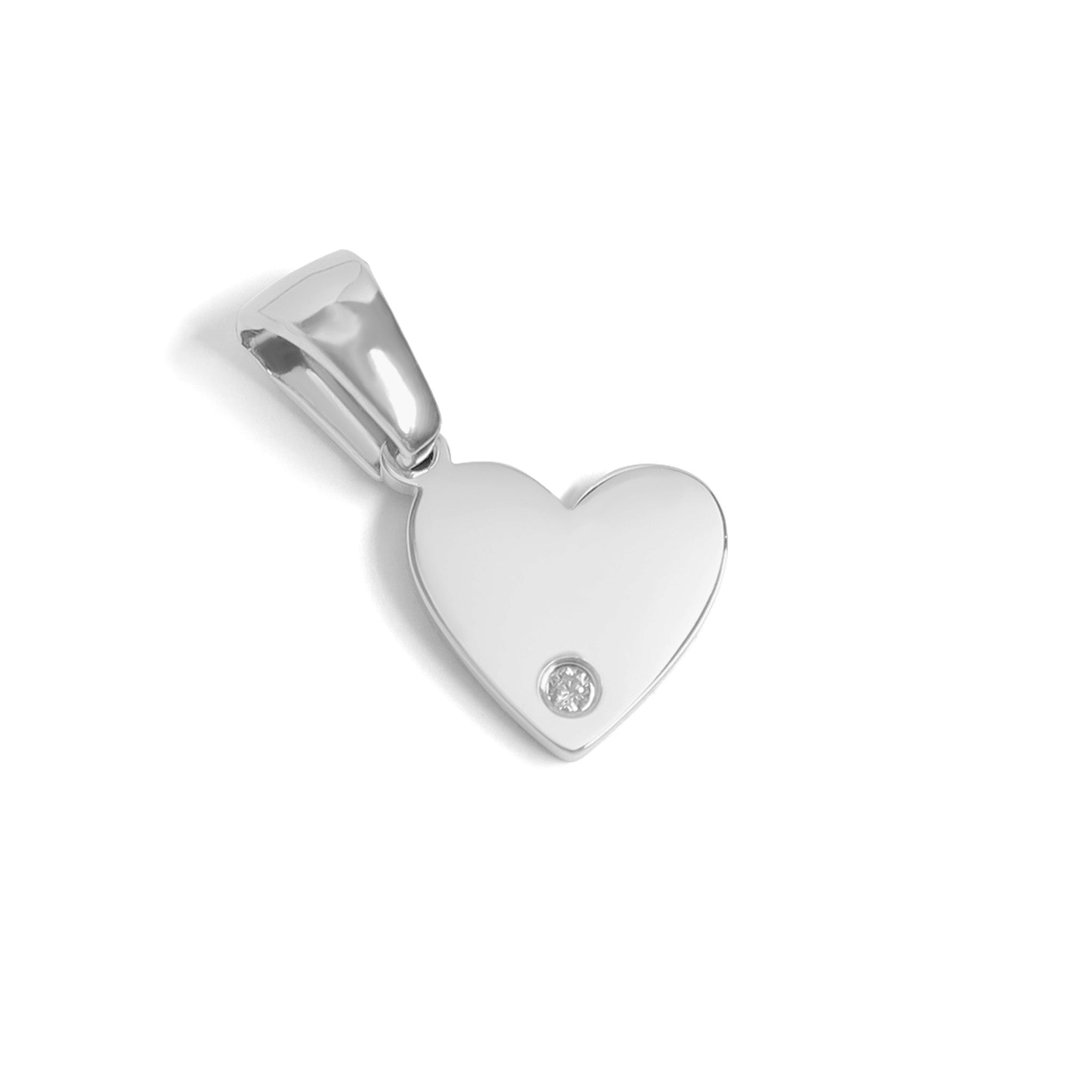 18K Gold Heart Charm – Durable Stainless Steel Pendant With CZ Accent Sparkle