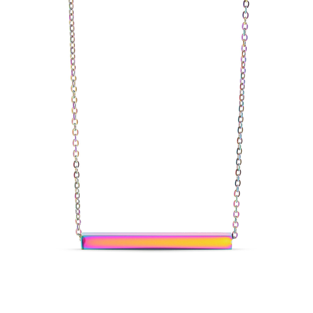 Chain necklace with bar pendant