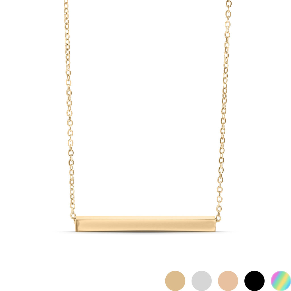 Chain necklace with bar pendant