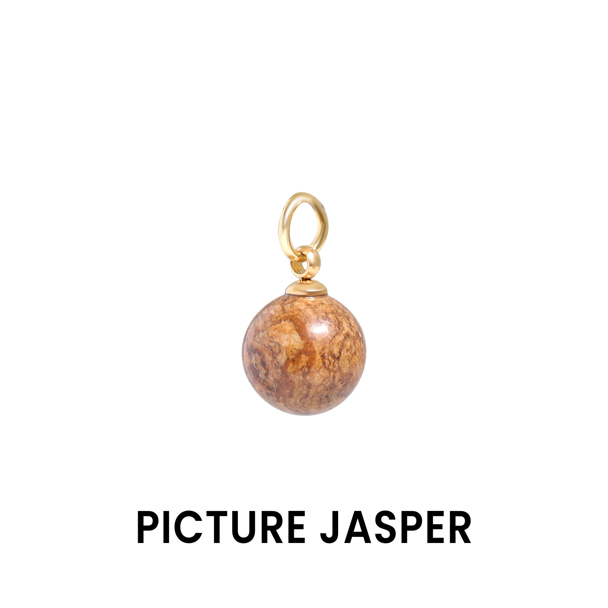 Semi Precious Stone Charms – 8mm Natural Stone Beads | Gold PVD Hardware