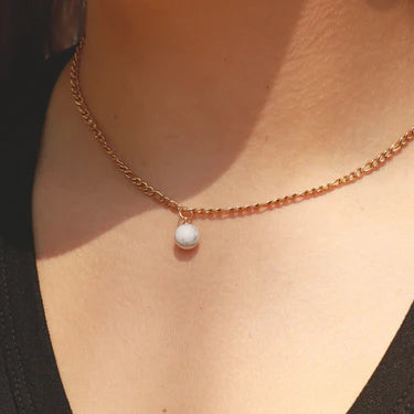 18K Gold PVD Stainless Steel Semi Precious Natural Stone Charms