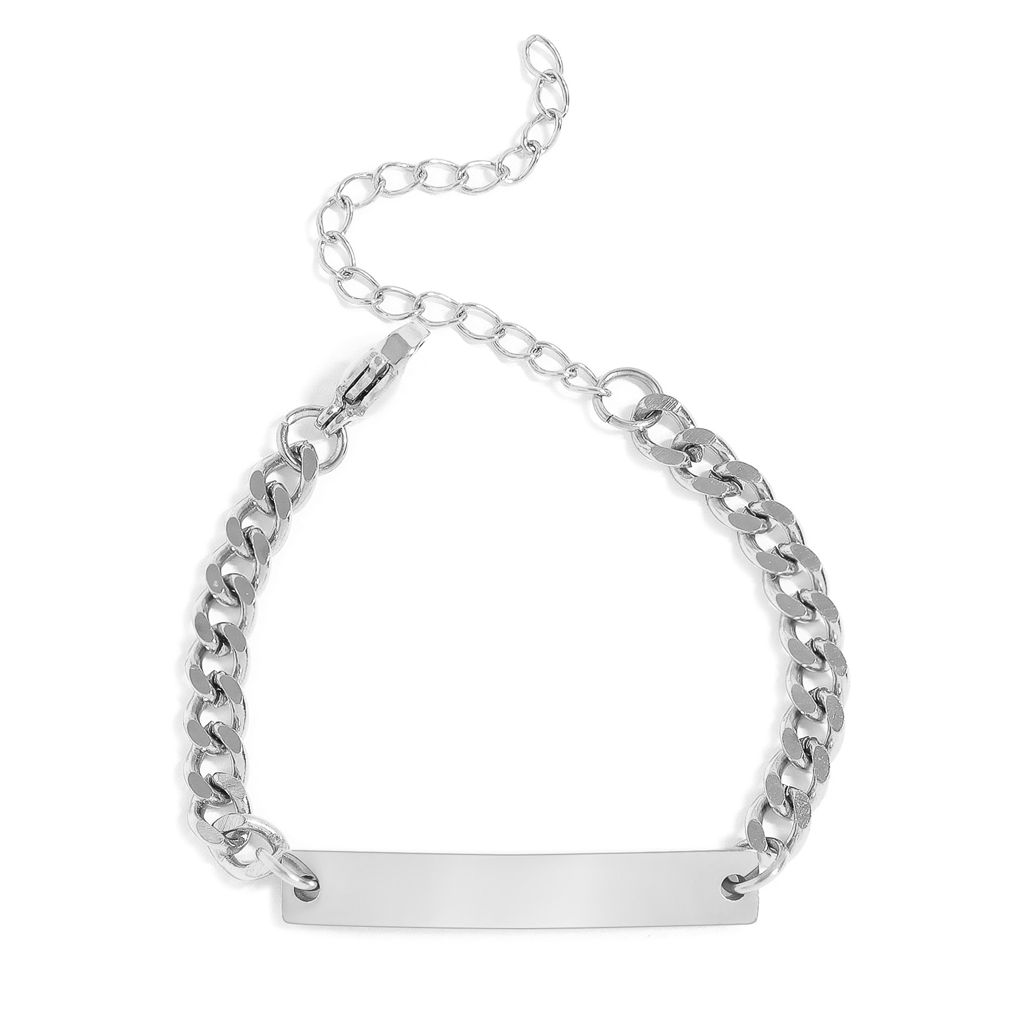 Kids Gold Bracelet – 18K PVD Stainless Steel Mini Curved Bar Design Bracelet