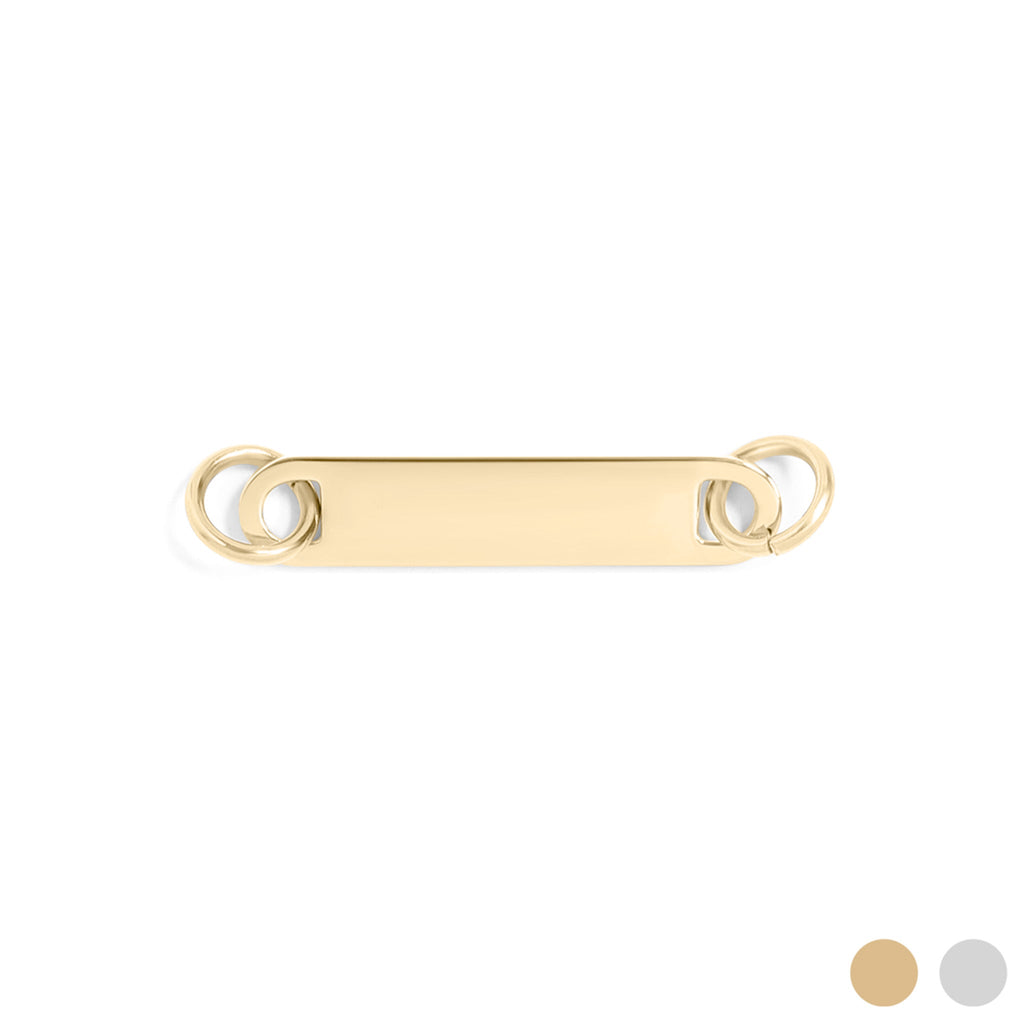Stainless Steel Engravable Blank Connector Bar Charm 