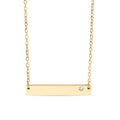 Bar Birthstone Necklace