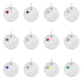 CZ Birthstone Pendant – Durable Stainless Steel Round Pendant Blank for Custom Engraved Jewelry