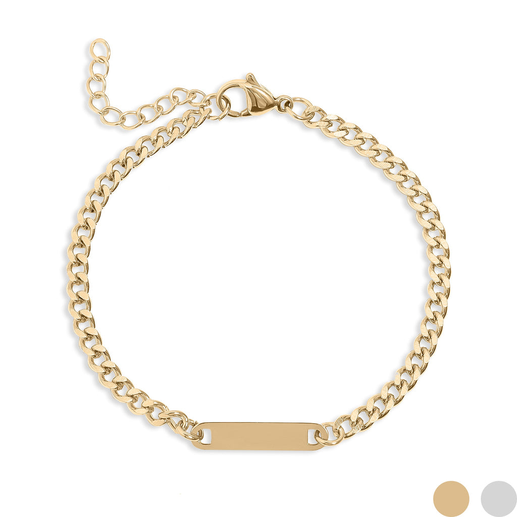 Curb Chain Bar Bracelet