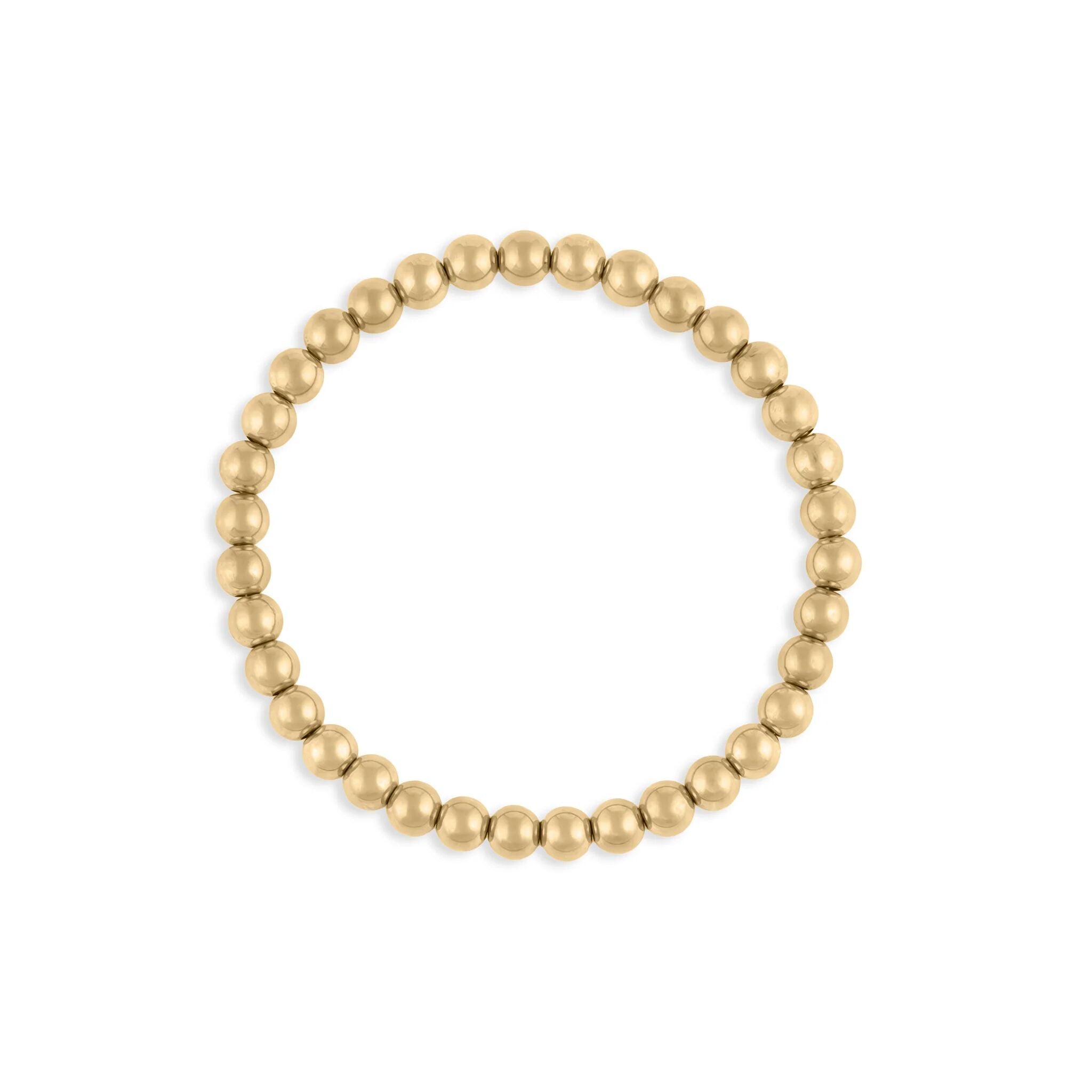 Wholesale jewelry 14K Gold Filled Plus Metal Bead Stretch Bracelet-  main