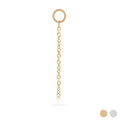 18K Gold Key Chain - Stainless Steel Keychain with Circle Clasp & DIY Charm Holder