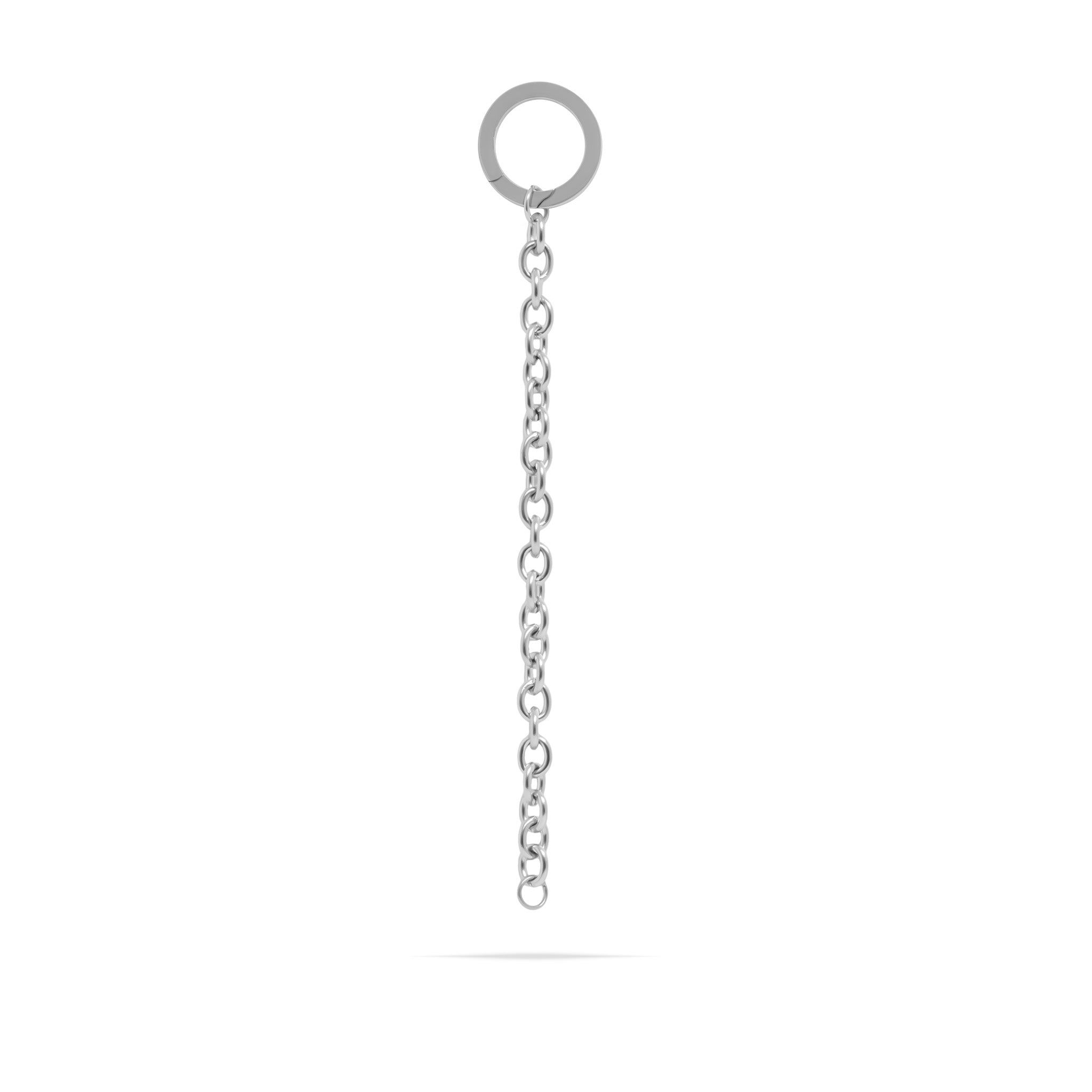 18K Gold Key Chain - Stainless Steel Keychain with Circle Clasp & DIY Charm Holder