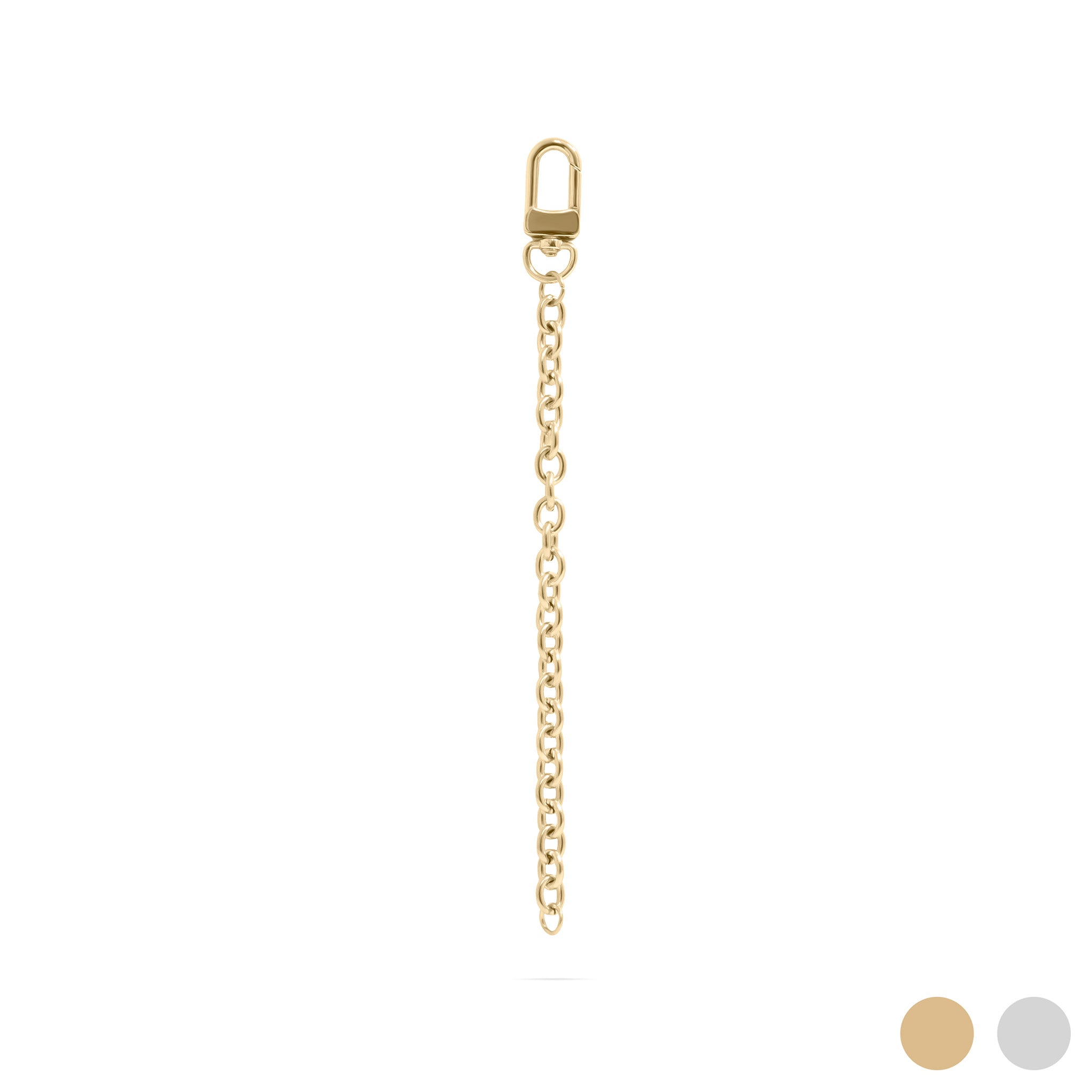 18K Gold Charm Keychain - Stainless Steel DIY Charm Holder with Gold PVD Coating