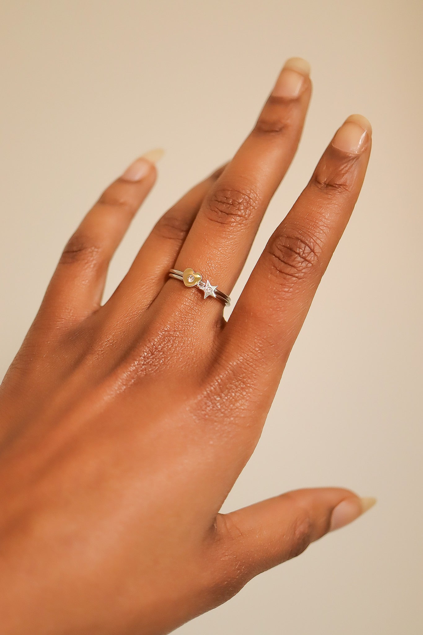 18K Gold Star Ring – Durable Stainless Steel CZ Stone Hypoallergenic Jewelry