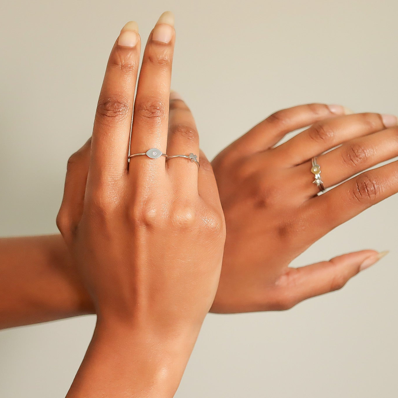 Four Leaf Clover Ring – 18K Gold PVD Stainless Steel | Hypoallergenic Waterproof Jewelry