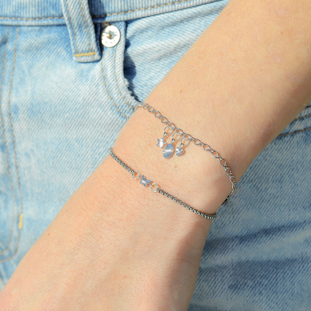 Adjustable Bolo Bracelet - 18K Gold PVD Stainless Steel Chain With Charm Attachment