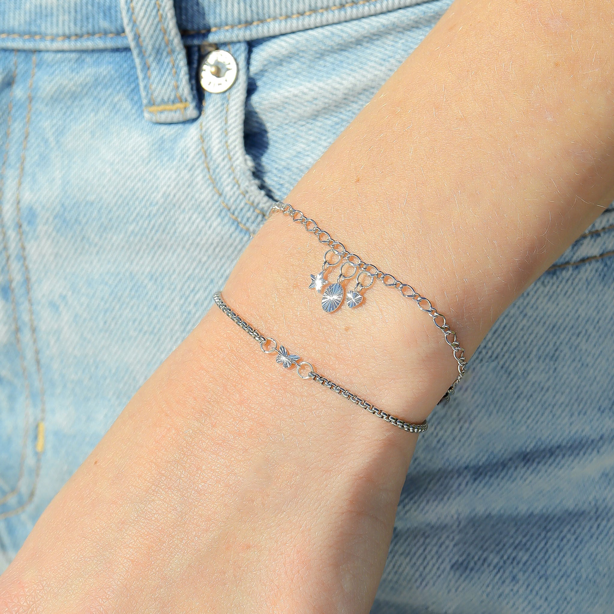 Adjustable Bolo Bracelet - 18K Gold PVD Stainless Steel Chain With Charm Attachment