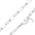 Paperclip Chain Necklace – Gold Stainless Steel Elongated Link Jewelry