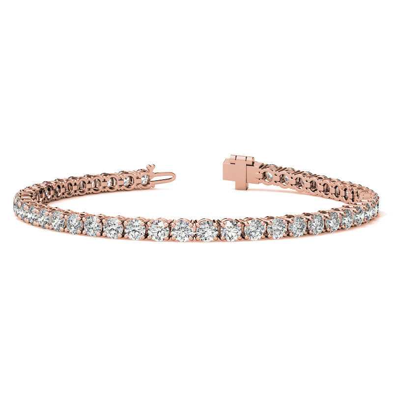 Created Sapphire Tennis Bracelet - 6ctw 3mm Round Stones | 14K Gold Overlay Classic Elegant