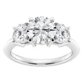 Lab Grown Diamond Ring – 2 Carat Three Stone Engagement Ring | 14K White Gold