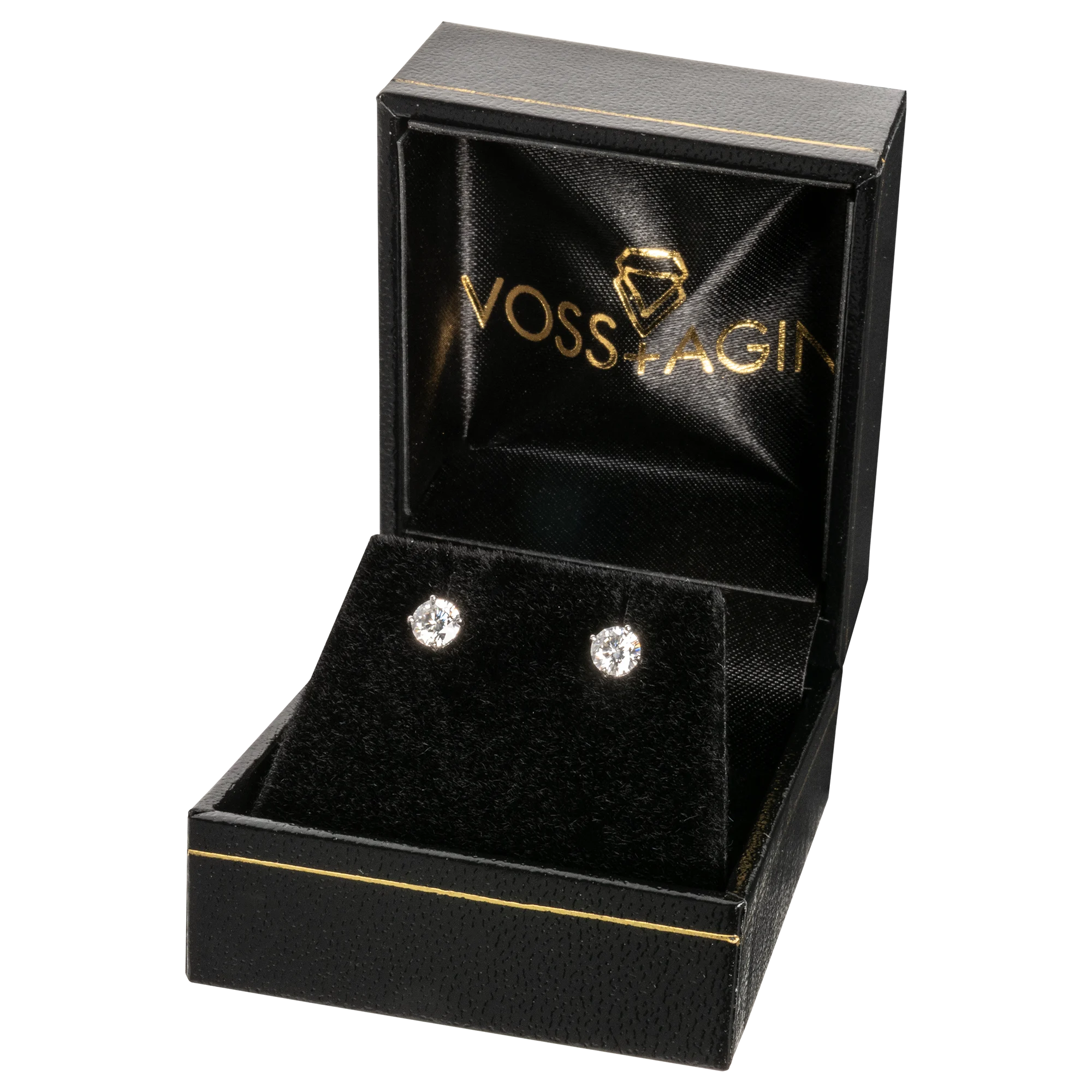 Lab Grown Diamond Earrings – 3.50 Carat Round Cut Studs | 14k Gold Push Back Closures