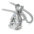 Lab-Grown Diamond Pendant – 2.00 CTW Pear Cut Diamond | 14K White Gold, AGI Certified