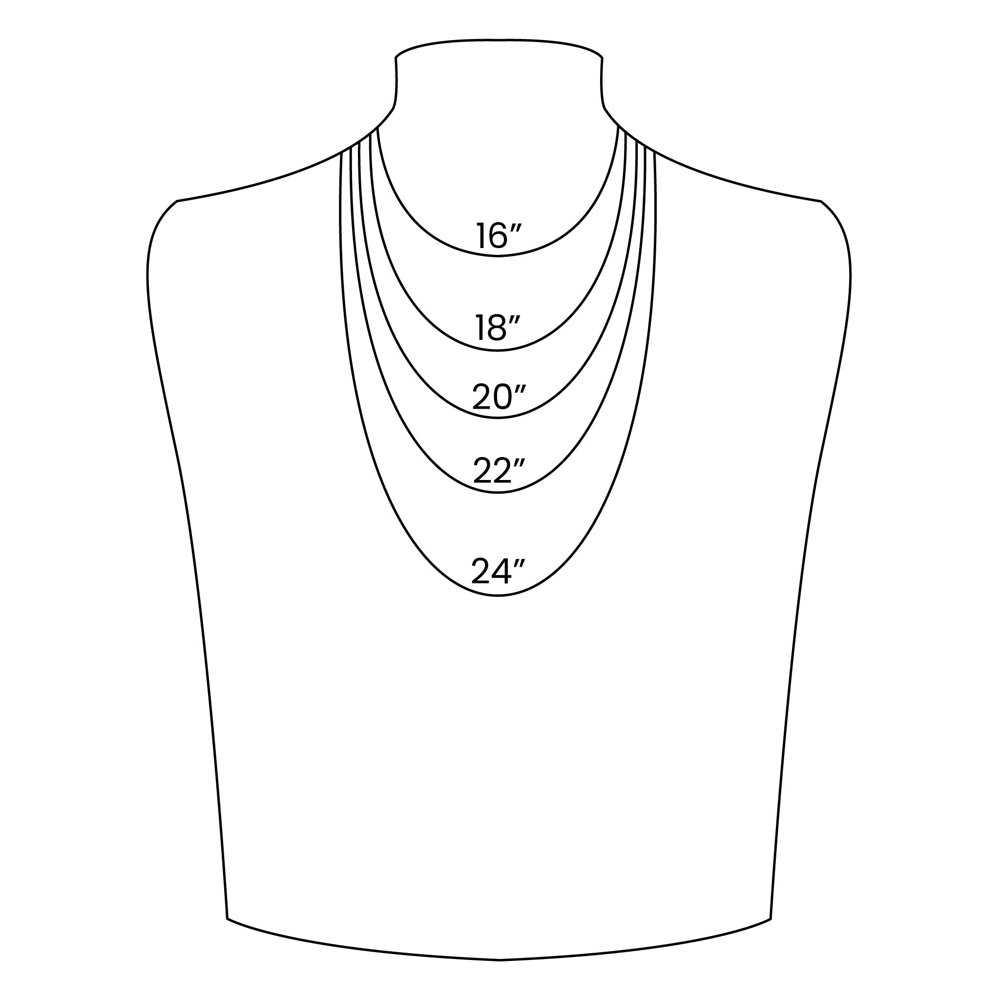 Necklace size chart