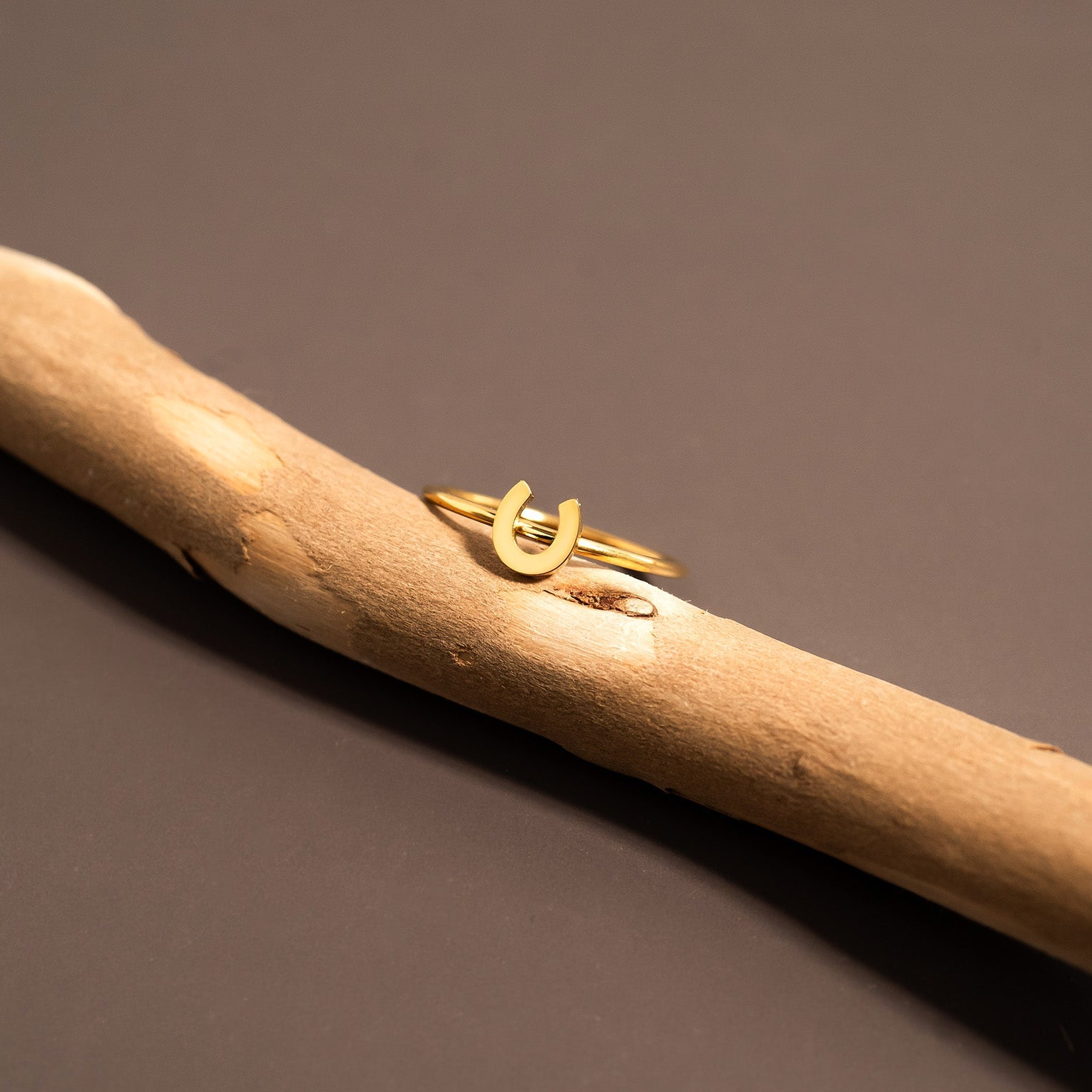 Gold Horseshoe Ring – 18K Gold PVD Stainless Steel Durable Everyday Band