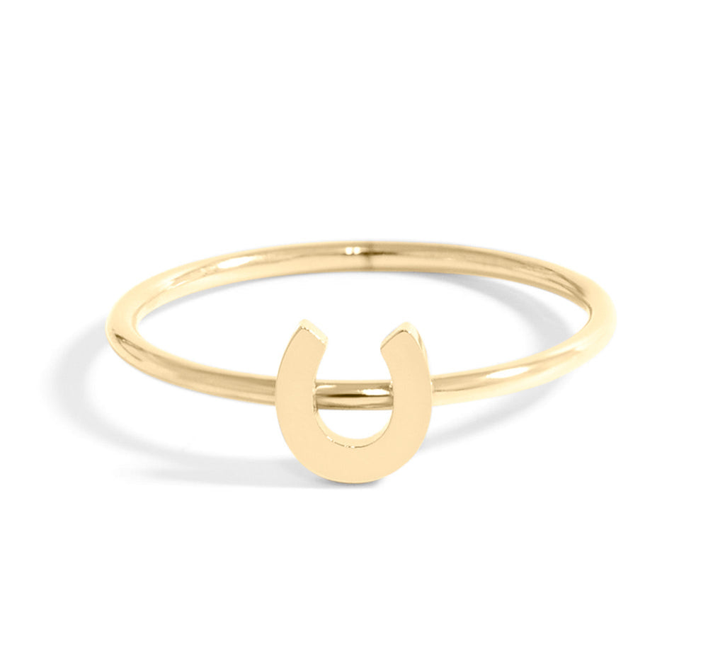 Gold Horseshoe Ring – 18K Gold PVD Stainless Steel Durable Everyday Band
