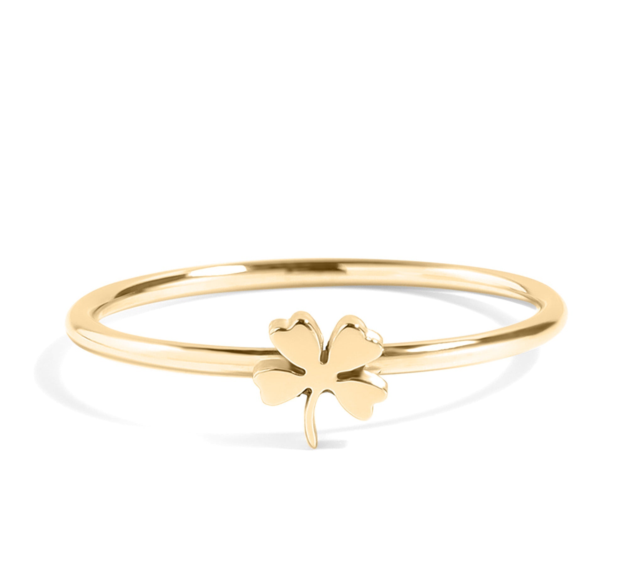 Four Leaf Clover Ring – 18K Gold PVD Stainless Steel | Hypoallergenic Waterproof Jewelry