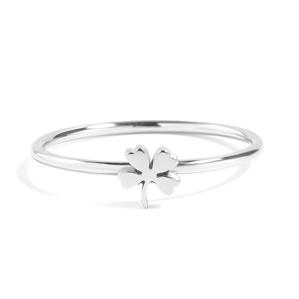 Four Leaf Clover Ring – 18K Gold PVD Stainless Steel | Hypoallergenic Waterproof Jewelry