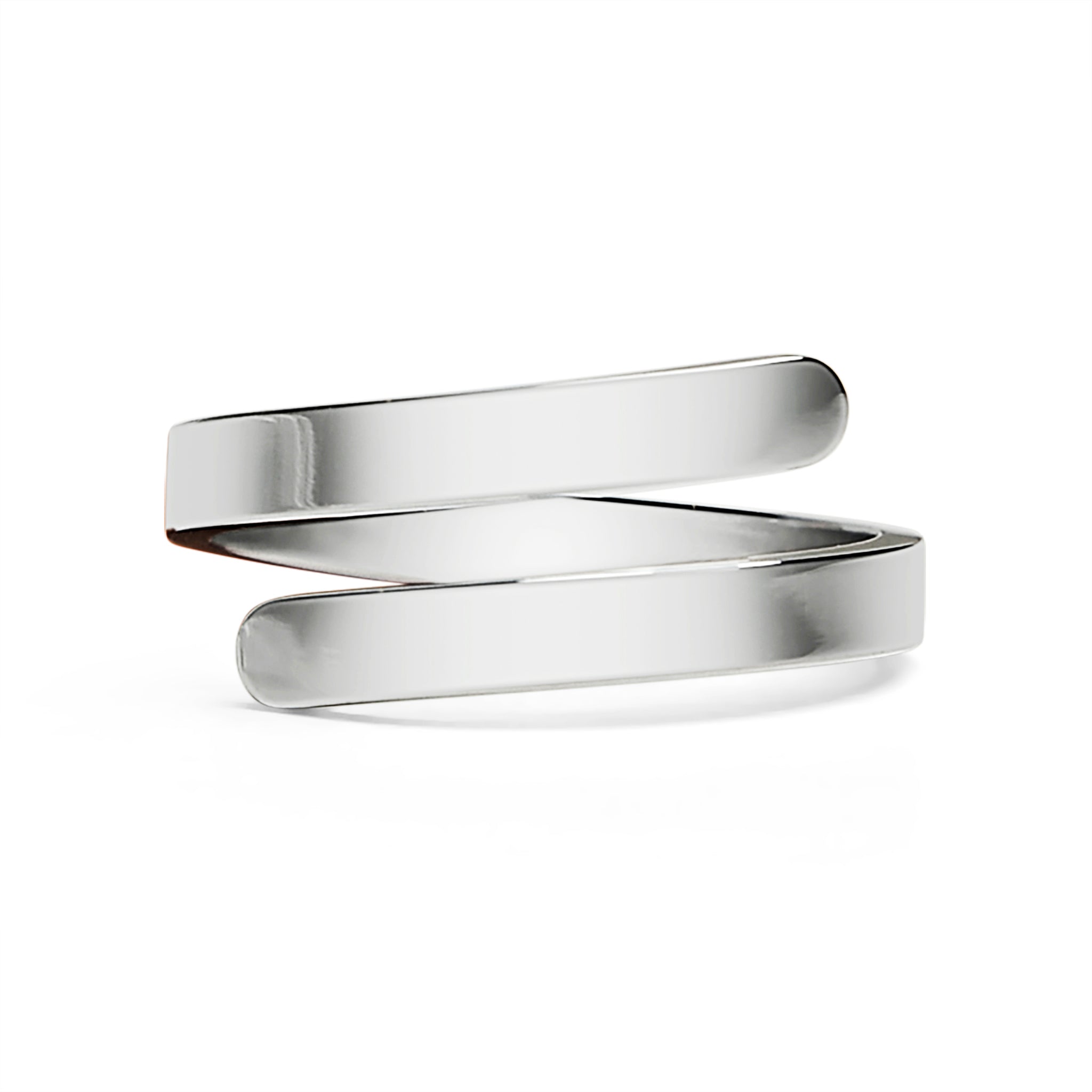 Stainless Steel Blank Engravable 2 Name Wrap Ring