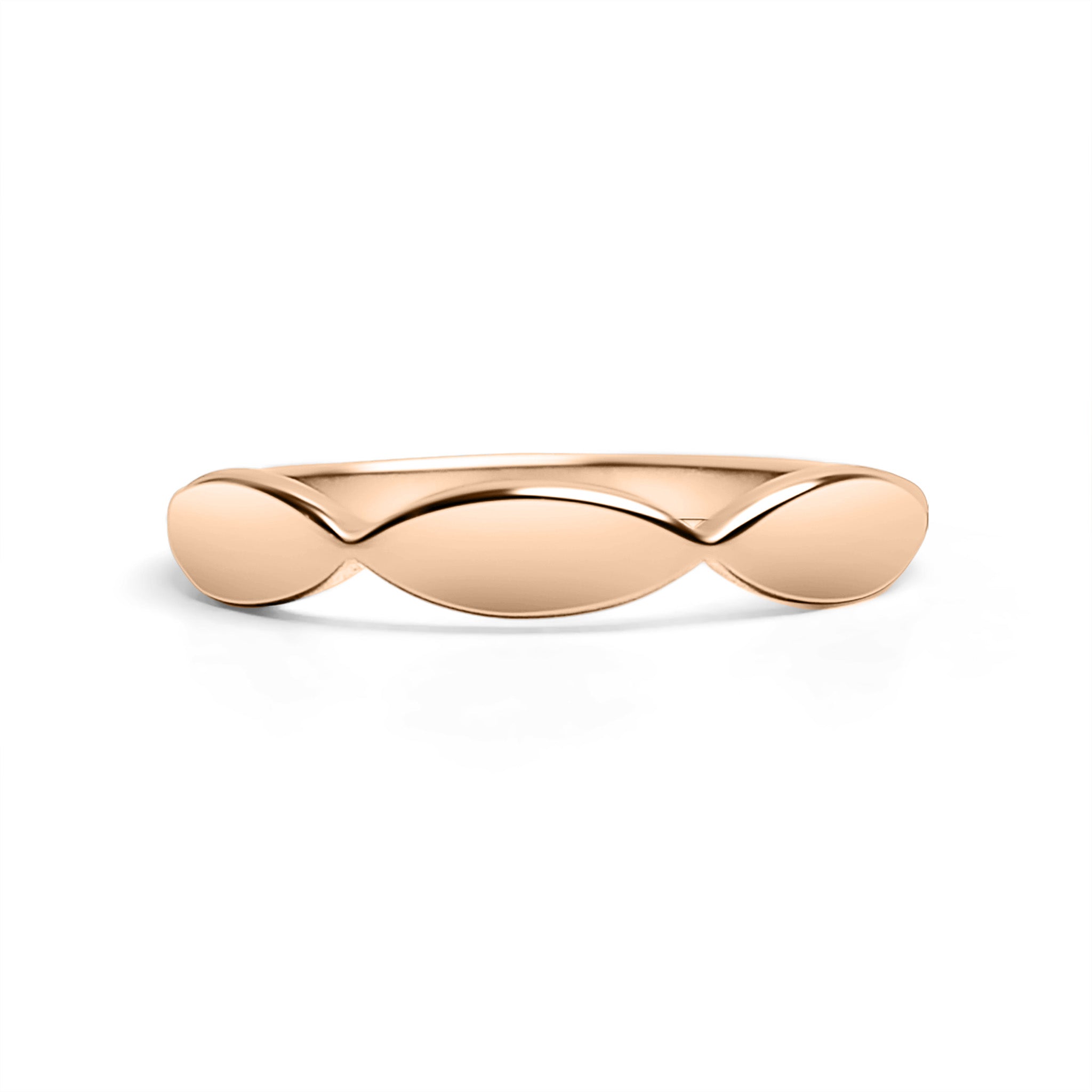18K Gold PVD Stainless Steel Sculpted Blank Engravable Ring