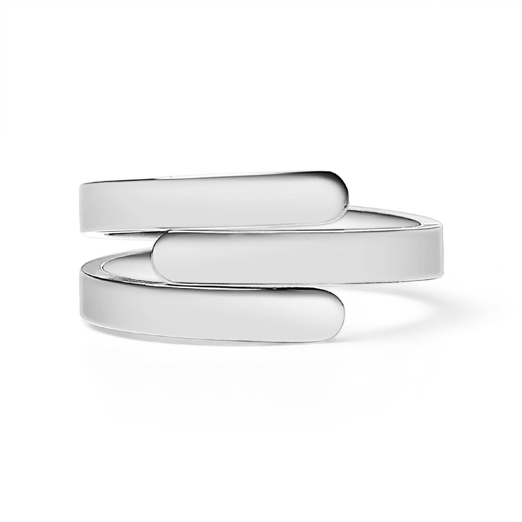 Stainless Steel Blank Engravable 3 Name Wrap Ring