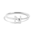 Stainless Steel Stacking Rings – Durable Personalized Initial Rings N-Z, Hypoallergenic 316L