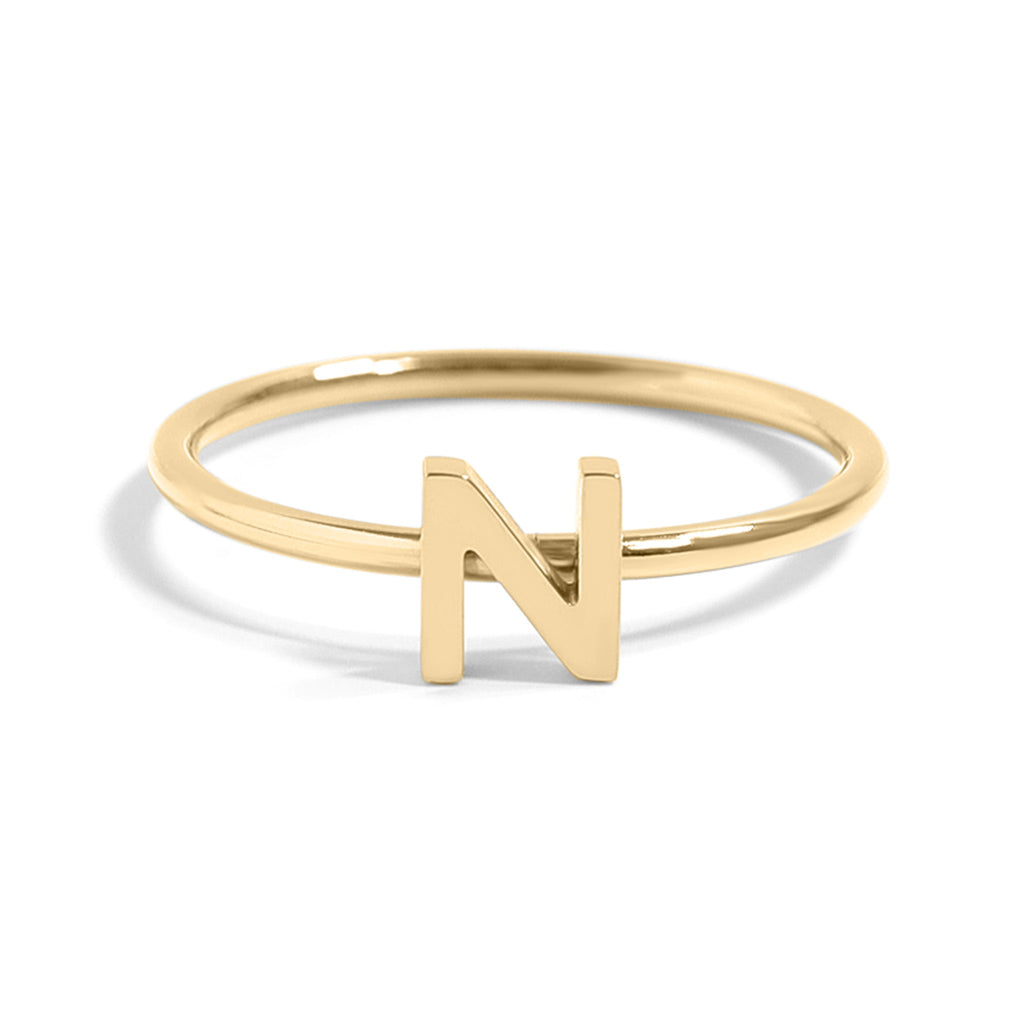18k Gold Stacking Rings – Durable Personalized Initial Stainless Steel Bands