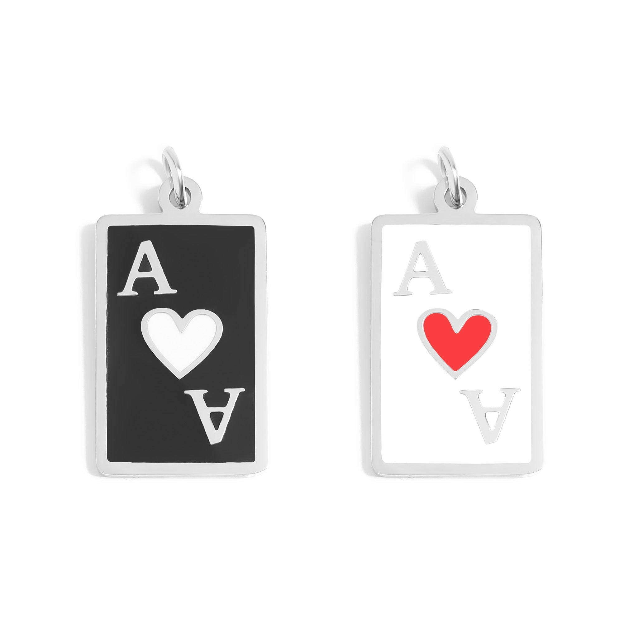 Ace of Hearts Pendant – 18K Gold Playing Card Charm | Waterproof Stainless Steel Jewelry - charm | Sunflower Soul Boutique