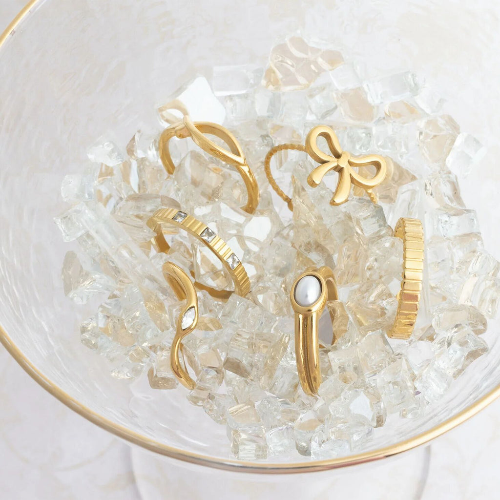 Adjustable Bow Ring – 18K Gold PVD Stainless Steel | Hypoallergenic, Scratch Resistant - Rings | Sunflower Soul Boutique