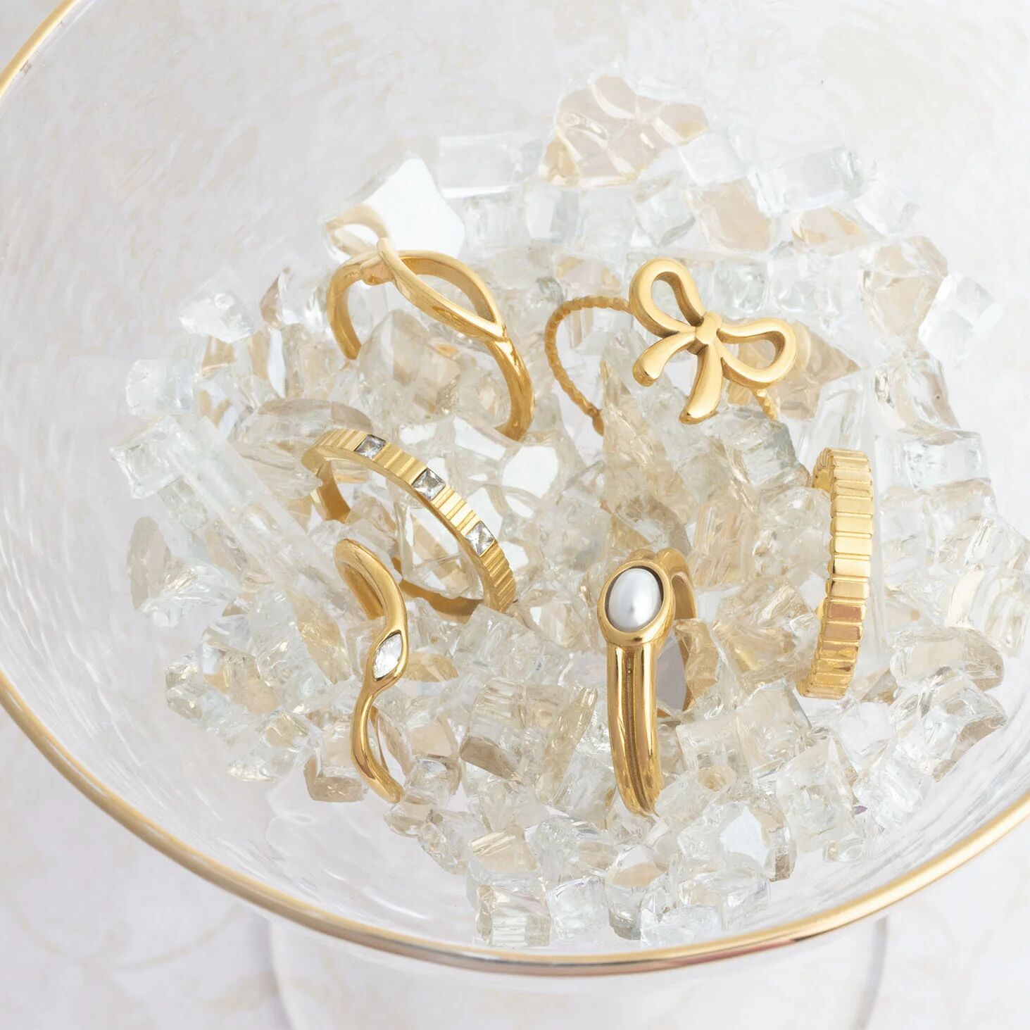 Adjustable Bow Ring – 18K Gold PVD Stainless Steel | Hypoallergenic, Scratch Resistant - Rings | Sunflower Soul Boutique