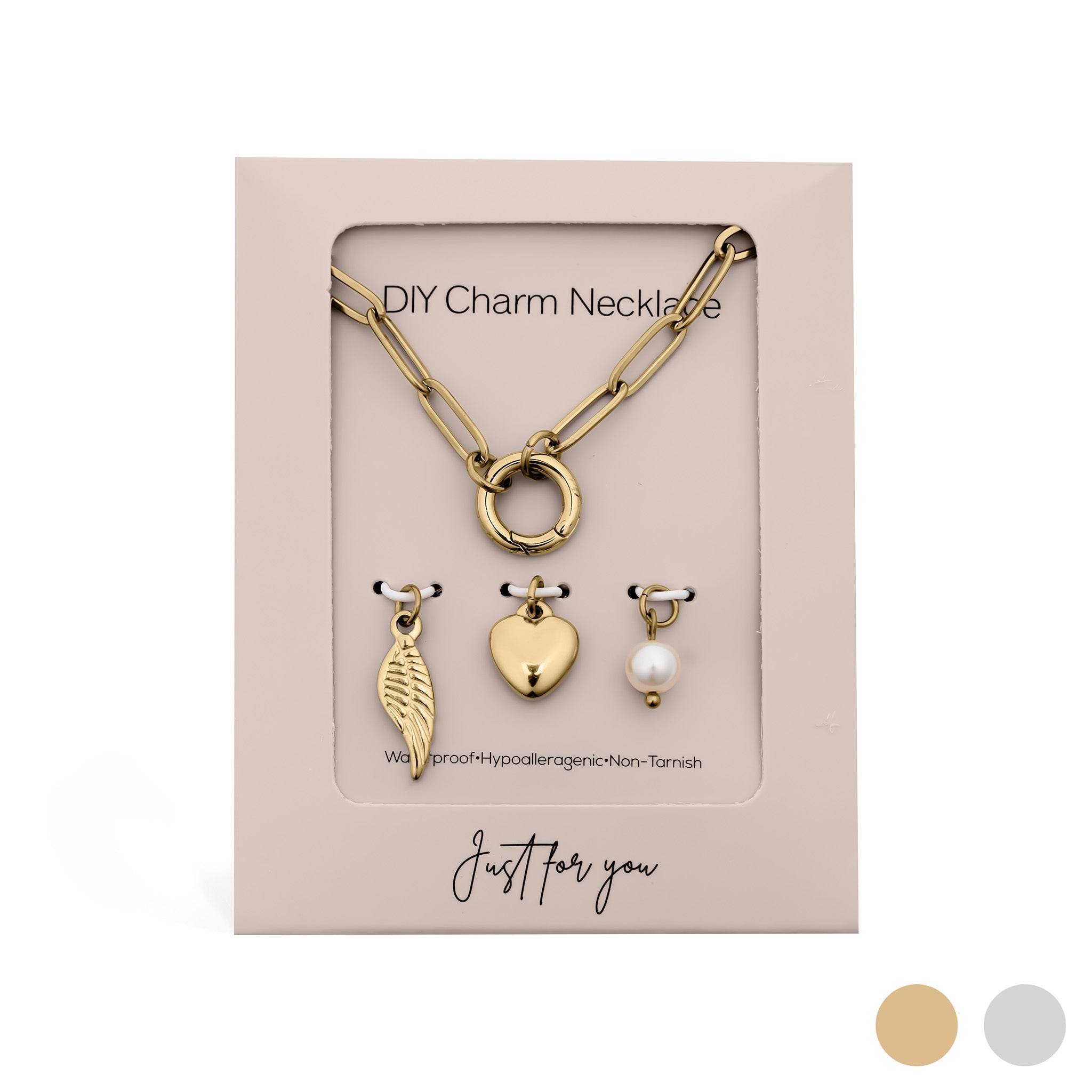 Angel Wing Necklace – Gold Charm Paperclip Holder | Stainless Steel Gift Set - Charm Necklace | Sunflower Soul Boutique
