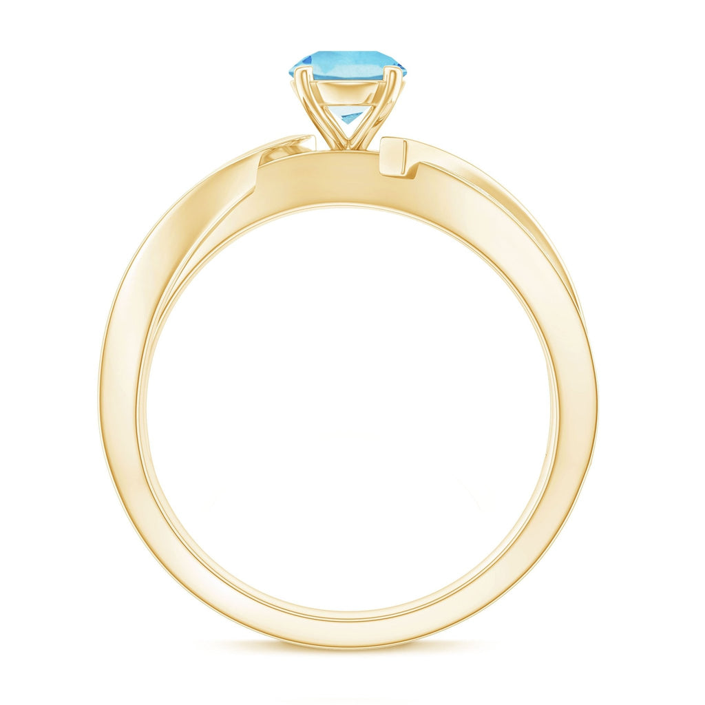Aquamarine Engagement Ring – Natural AAA Quality Blue Gemstone Infinity Band