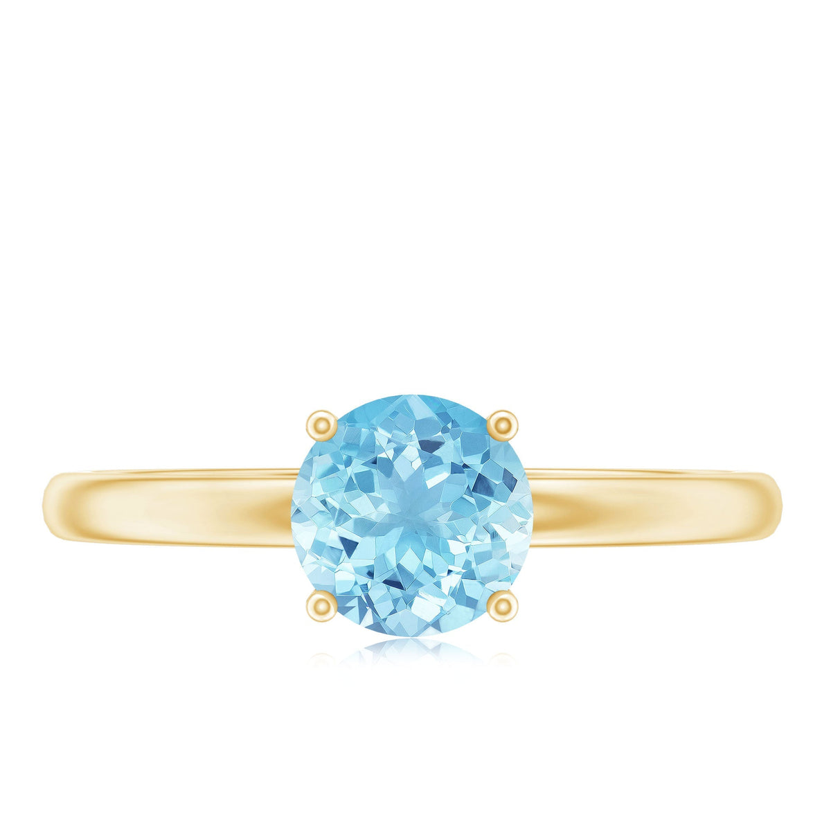 Aquamarine Promise Ring – Natural Blue Gemstone With Hidden Diamond Detail
