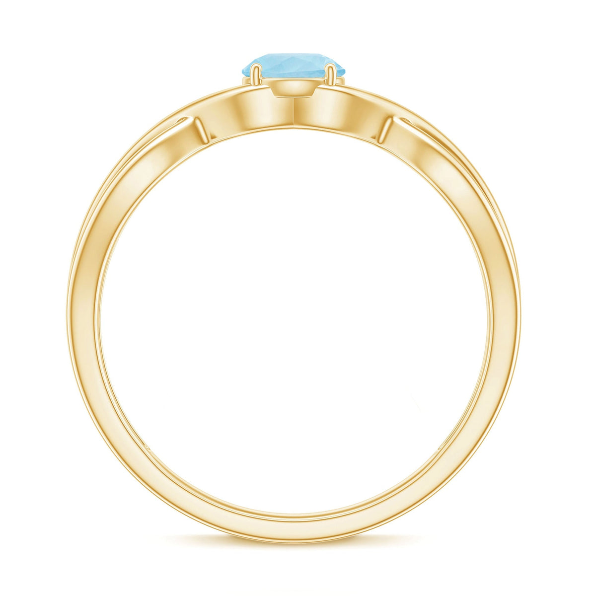 Aquamarine Promise Ring – Solitaire Infinity Band With AAA Quality Stone