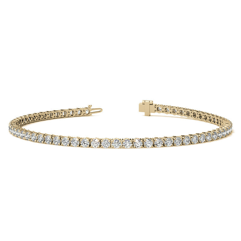Lab Grown Diamond Bracelet – 3.5 Carat Tennis Bracelet | 14k Gold Eco Friendly Jewelry