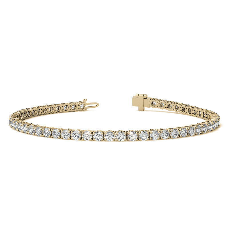Lab Grown Diamond Bracelet – 12 Carat Tennis Bracelet in 14kt Gold | AGI Certified Luxury