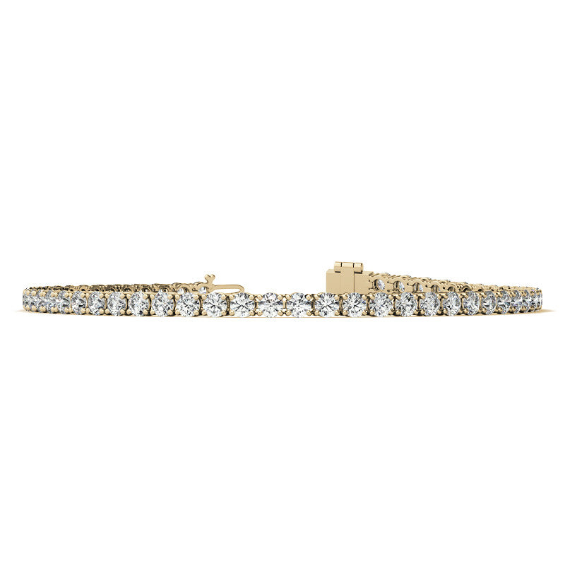 Lab Grown Diamond Bracelet – 12 Carat Tennis Bracelet in 14kt Gold | AGI Certified Luxury