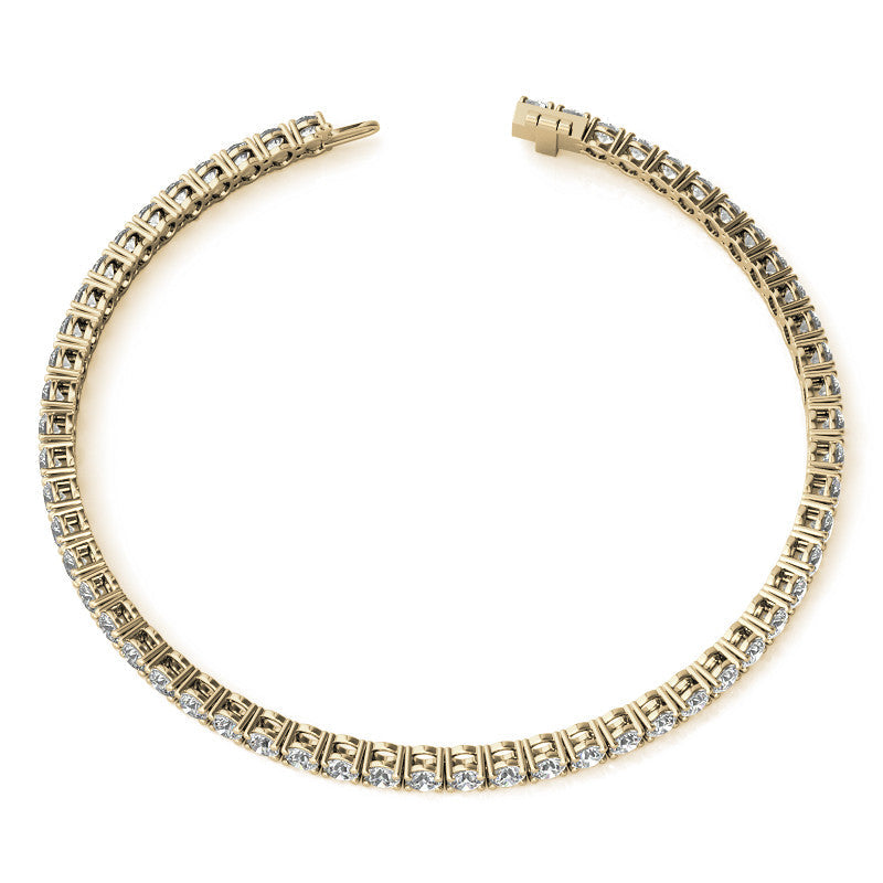 Lab Grown Diamond Bracelet – 12 Carat Tennis Bracelet in 14kt Gold | AGI Certified Luxury