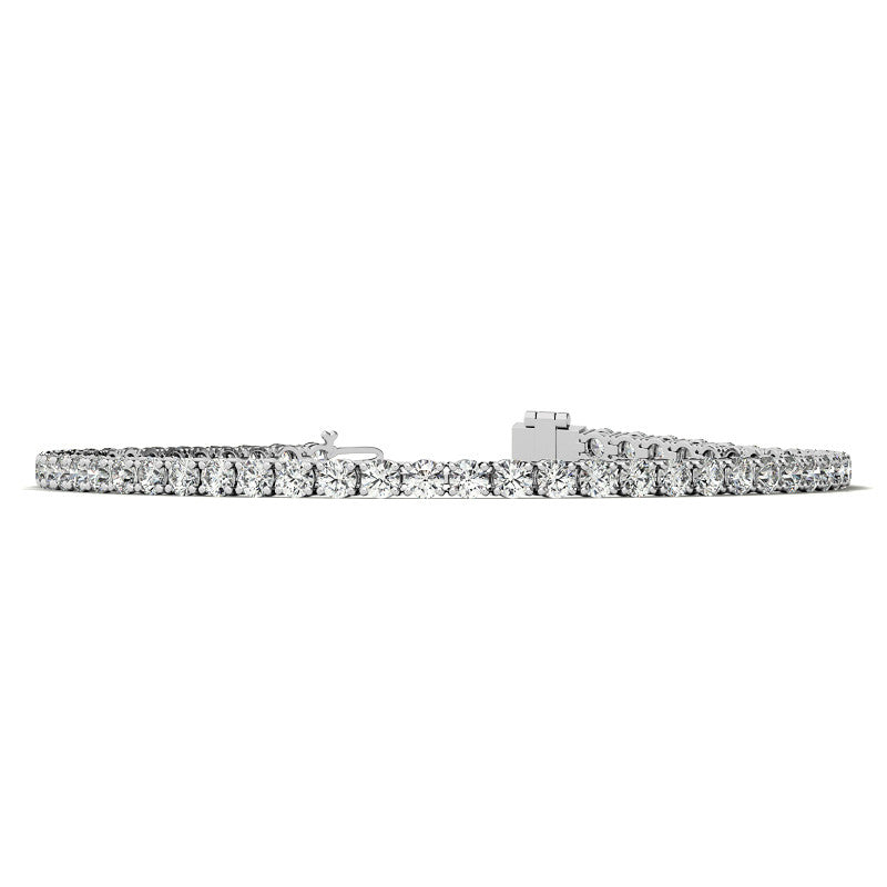 Lab Grown Diamond Bracelet – 4 Carat Tennis Bracelet with AGI Certified Diamonds in 14K Gold