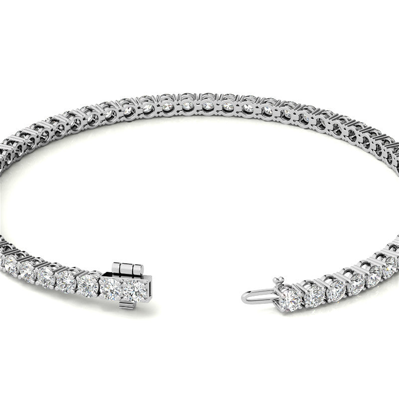 Lab Grown Diamond Bracelet – 12 Carat Tennis Bracelet in 14kt Gold | AGI Certified Luxury