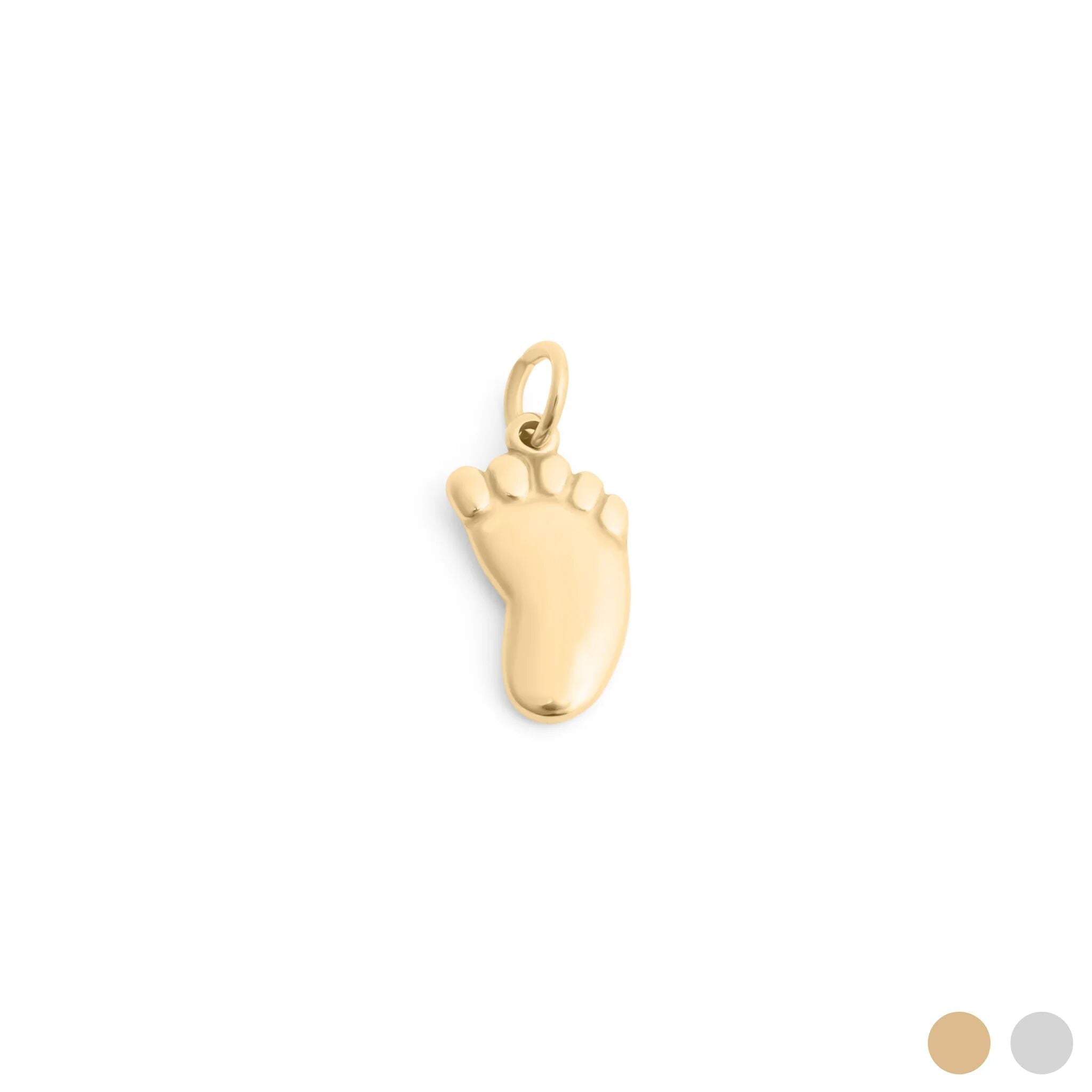Baby Foot Charm 18K Gold Pendant – Stainless Steel Charm, New Mother Gift - Charms | Sunflower Soul Boutique